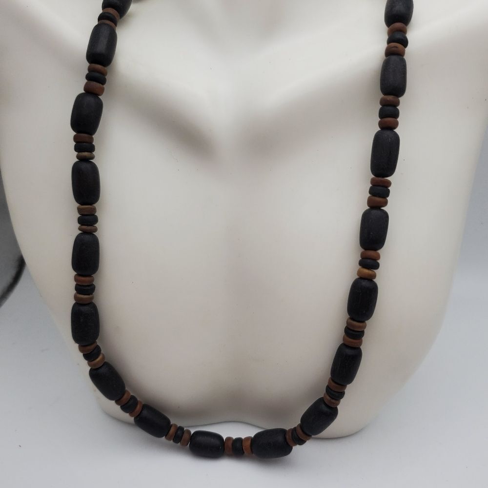 Wooden spacer tribe‎ necklace